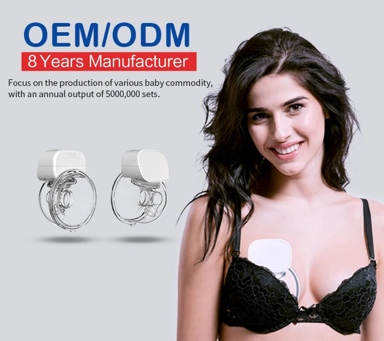 2023 Food Grade Double Wholesale Hands Free Mom Cozy Milk Bottle Feeding Portable Double Electric Wearable Breast Pump