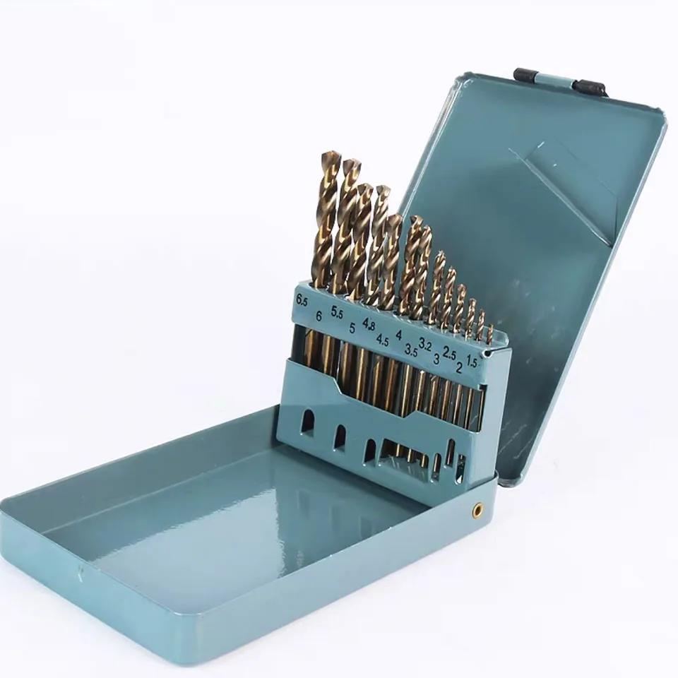 Durable M2 Hss Roasted Jute Drill 25pcs Straight Shank Twist Drill Bit Set