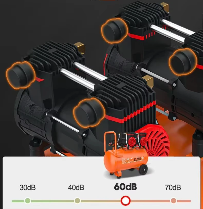 15L Professional Ultra Silent Oil Free Air Compressor 220V/110V Made in China Specializes production piston air compressors