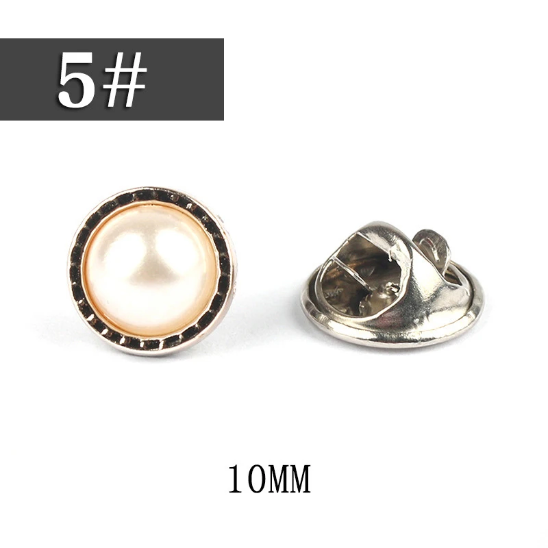 Fashion Anti-naked Brooch Button Custom No Sewing Shirt Collar Pin Button Popular Pearl Button