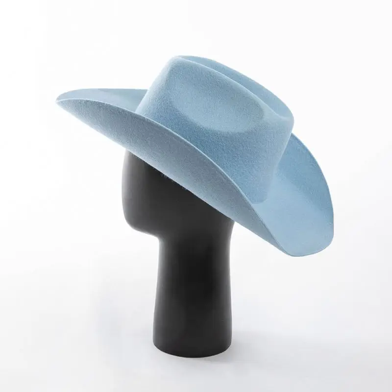 STS Wholesale Western Mexican Cowgirl Hat Multi Color Rolled Brim Sombrero Felt Cowboy Hats