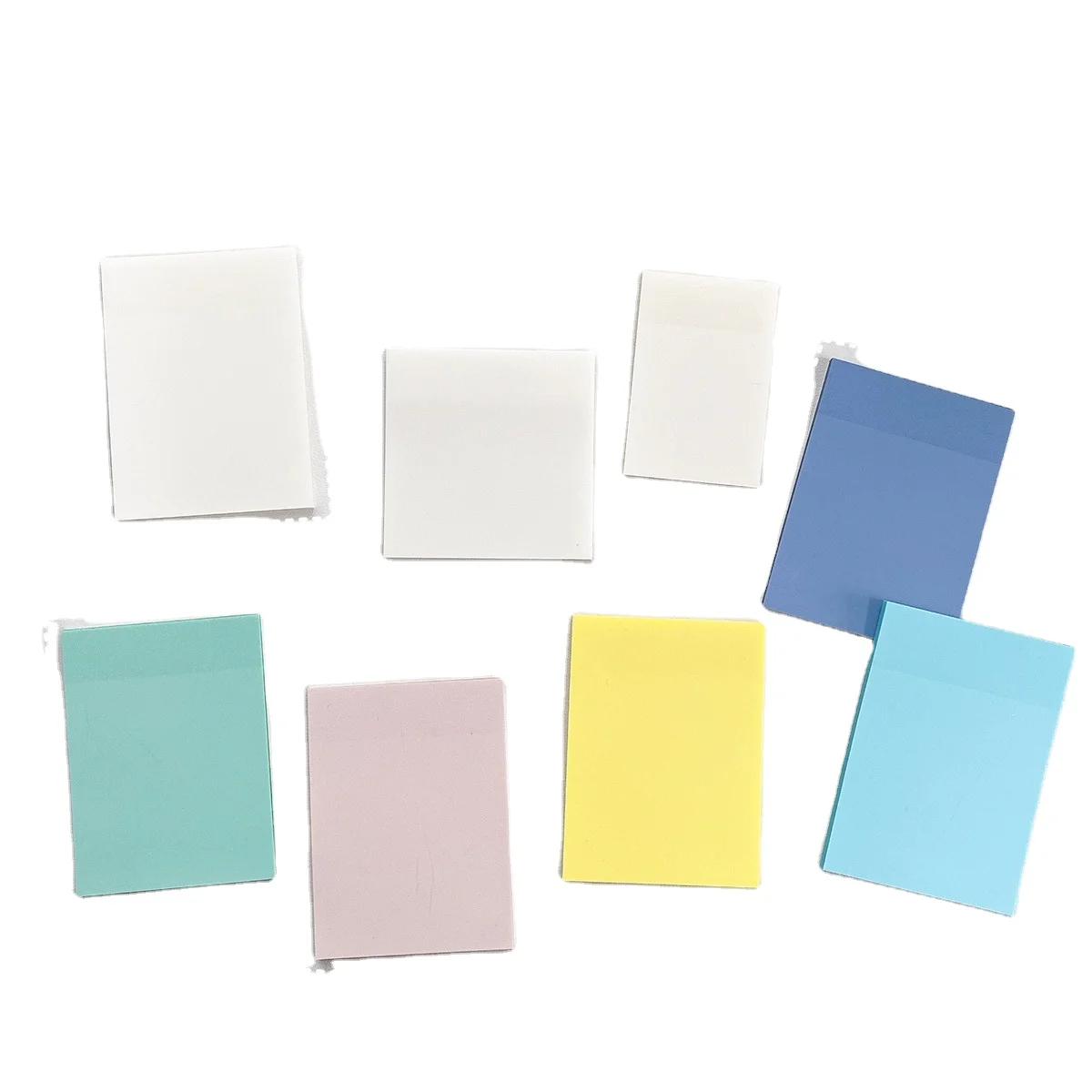 Transparent Sticky Notes, Index, Error Correction, Key Marks, Color, Writable N Times, Pet Sticky Notes.