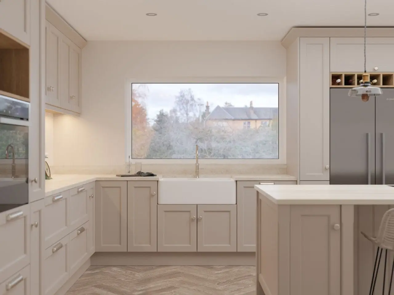 Luxury European Villa Style Solid Wood Kitchen Cabinet for Sale