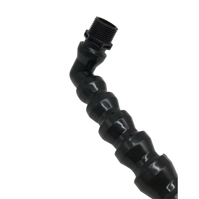 Black Flexible coolant hose 15 segments two threads