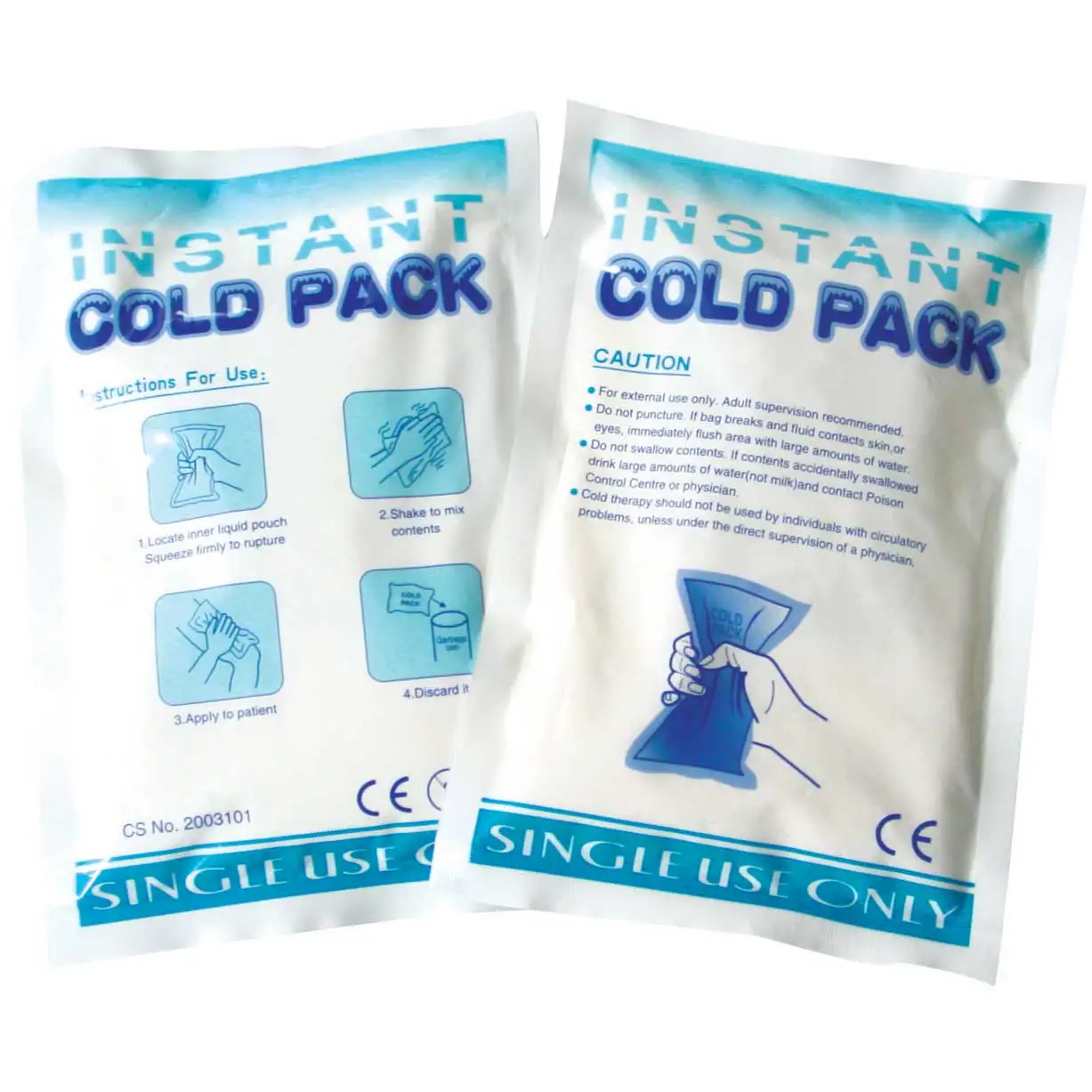  Customized Disposable Leak Proof First Aid Ice Cold Packs Medical Non Toxic Wraps Instant