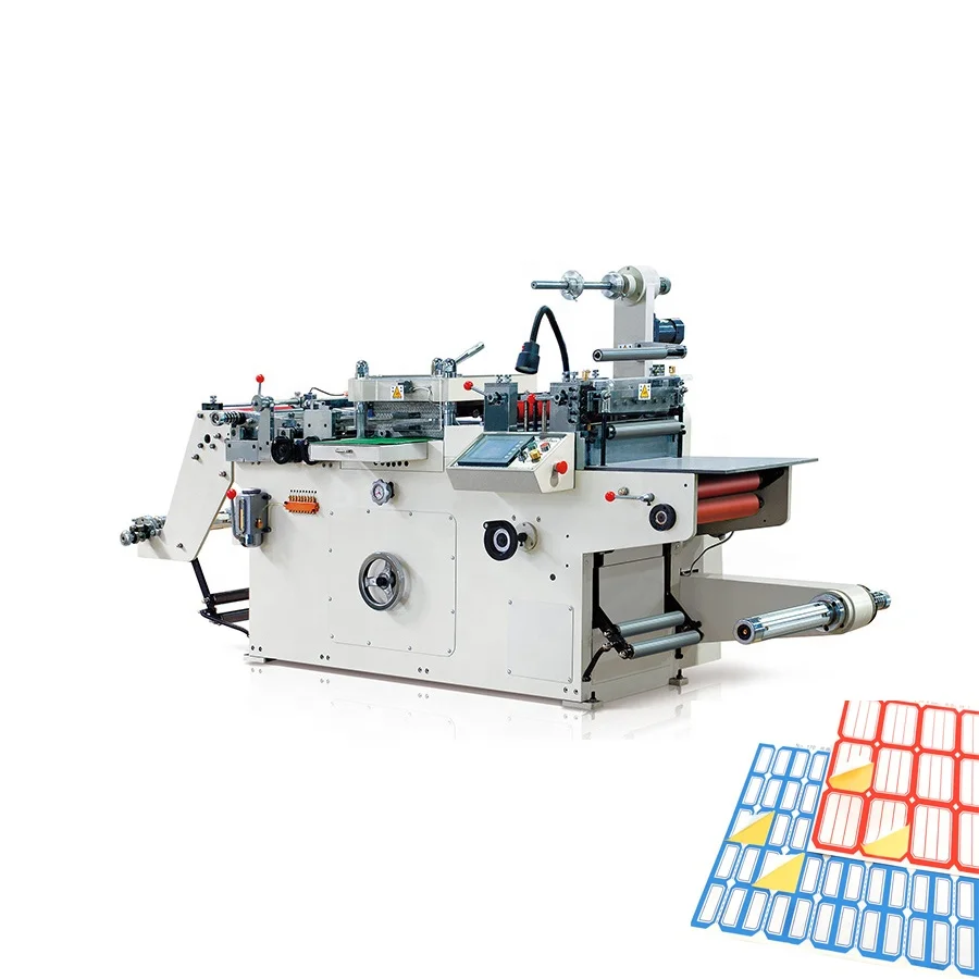 
HJ-520 high quality pvc adhesive sticker label die cutting machine flatbed with punching 