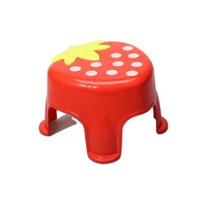 Small Size Strawberry Shape Children Chair Plastic Step Stool for Kids