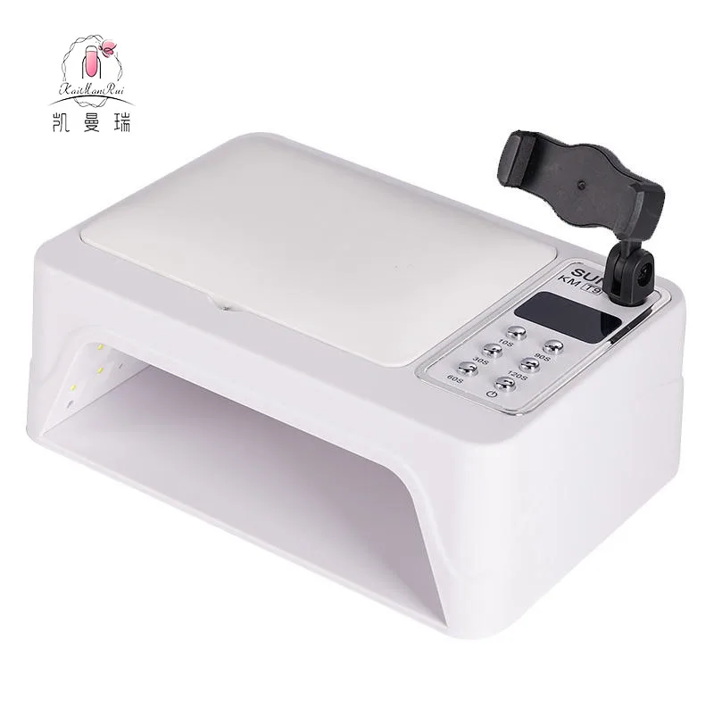 2024 Popular Sun UV LED Nail Lamp SUN T9 with 78 LED Beads and PU Hand Pillow and High Power 96W Fast Drying Gel Polish Lamp