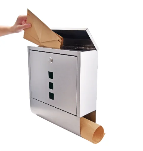 
Mailbox stainless steel 430 Mail Box Post with lock keys 