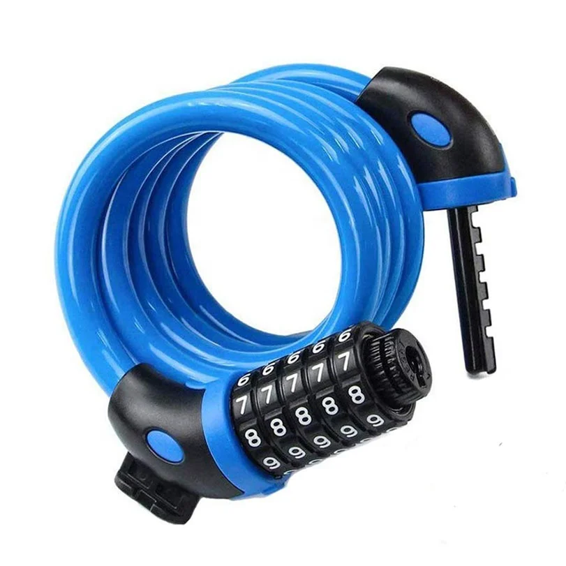 new  high security 5-digit Cable lock fit for electric scooter Motorcycles and bicycle
