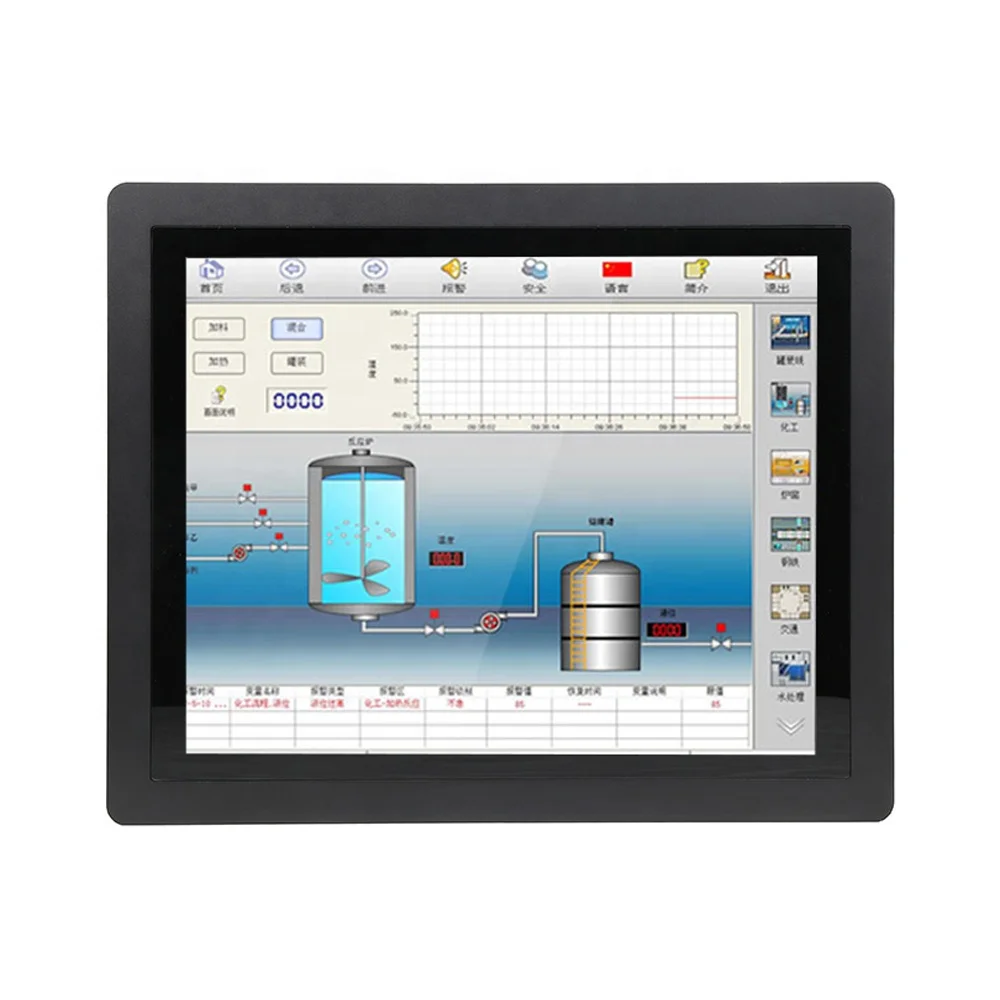 
Metal case 8.4 10.4 12.1 15 17 19 21.5 Inch PCAP Touch Screen Monitor Raspberry Pi Android Industrial Open Frame Lcd Monitor 