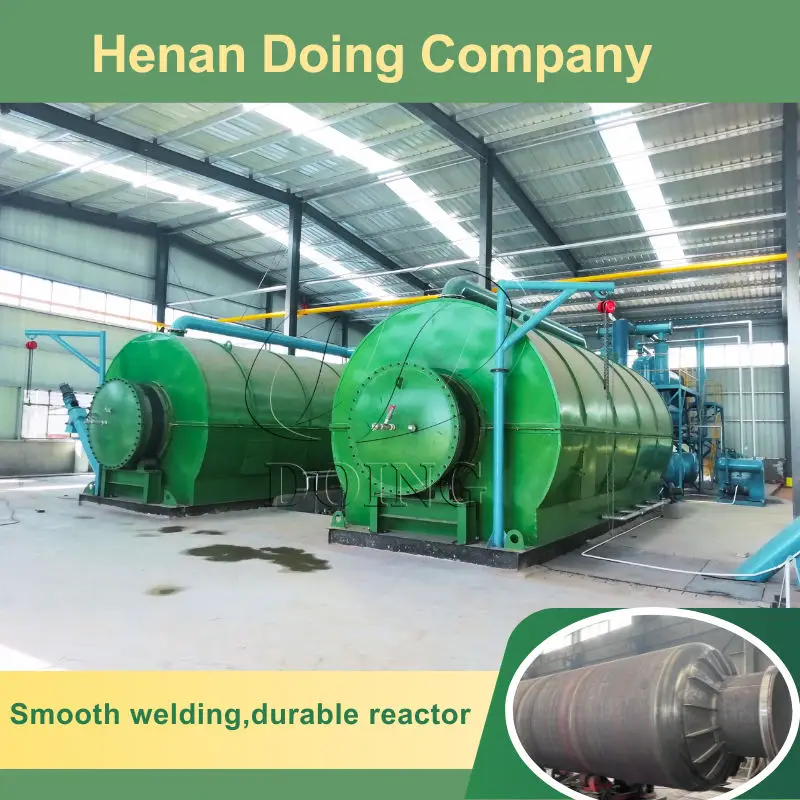 Waste woven plastic bag recycling pyrolysis plant agricultural plastic film waste treatment pyrolysis machine
