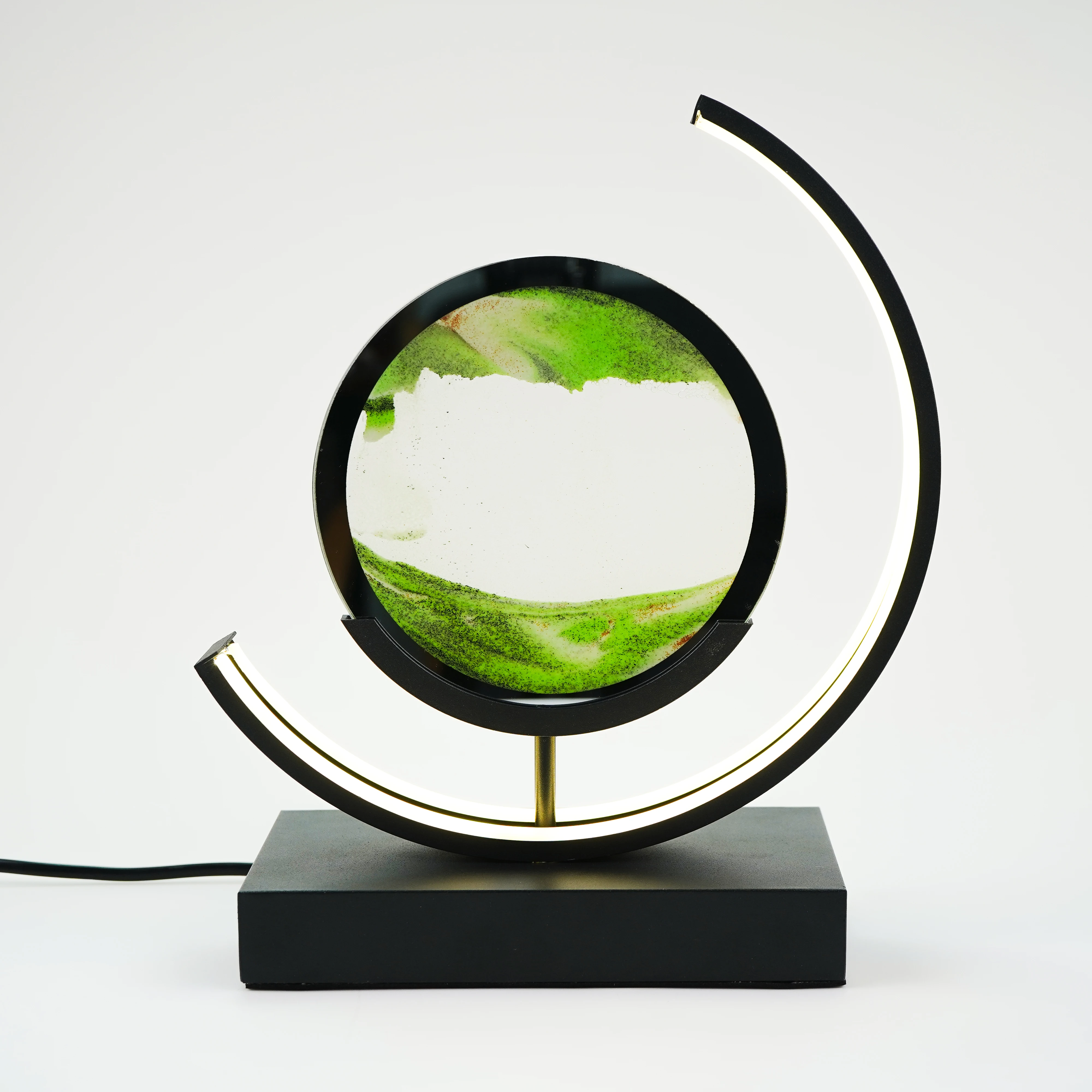 Quick Moving 3D Sand Art Painting Pictures Dynamic Flowing Quicksand Table LED Lamp Hourglass Sand Picture for Home Decoration