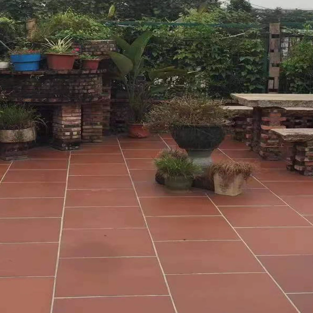 Wholesale 300X300 Red Moisture-Proof Tile Exterior Rustic Ceramic Porcelain Glazed Terracotta Kitchen Paving Floor Tiles