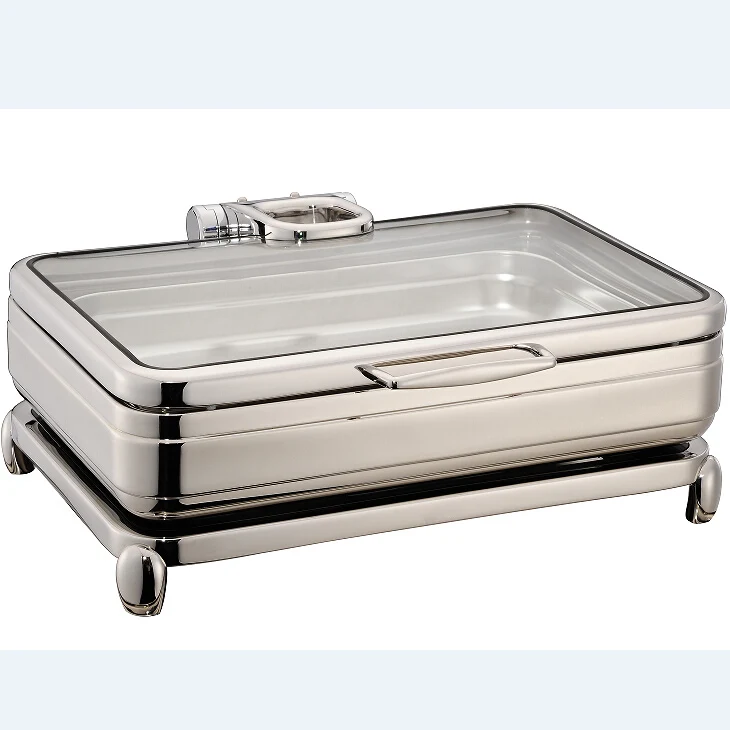 
Stainless steel roll top restaurant banquet chafer 