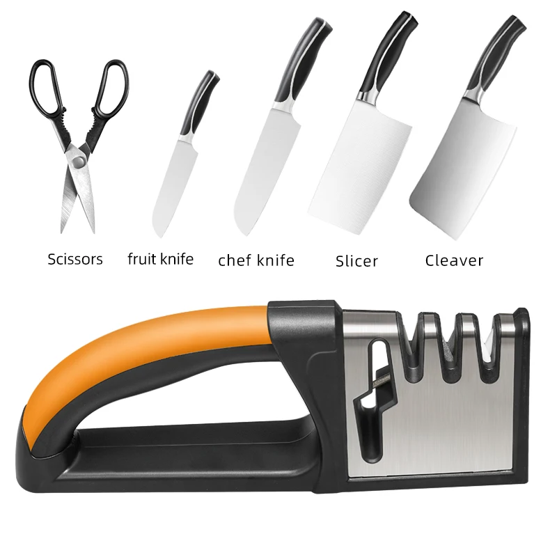 Best New Sharpener Professional Kit Manual 4 slots Knife Sharpener Kitchen Sharpener