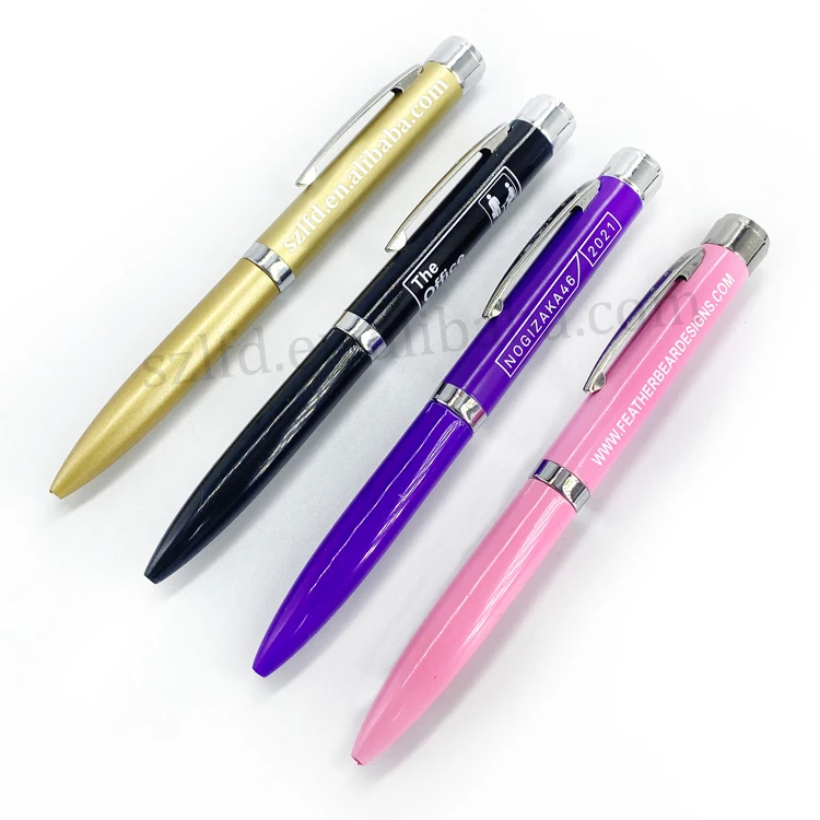 led light pen Customized logo projector flashlight torch ballpen Printed Multi-Function Led Torch Light Pen