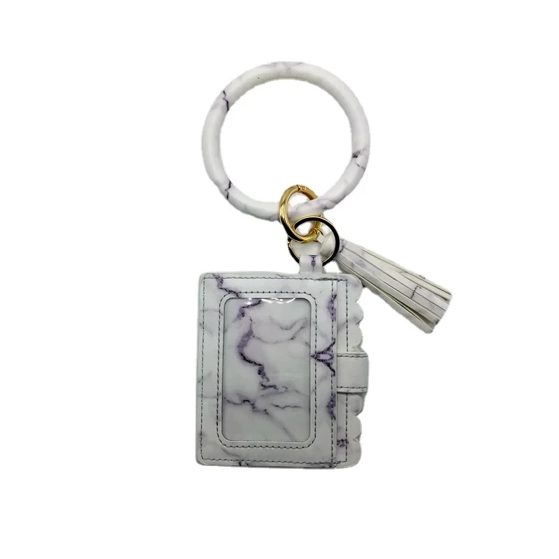 2023 Card Holder Matching Wristlet Bag For Women Bracelet Keychain Set Hot Sale Pu Leather 10 Alloy Fashion Professional Mix