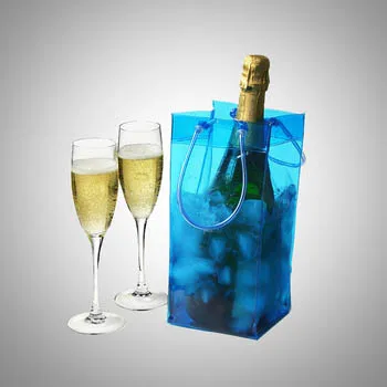 OEM/ODM Plastic Wine Bottle Carrier Ice Pack Beer Cooler Bag With Wrap