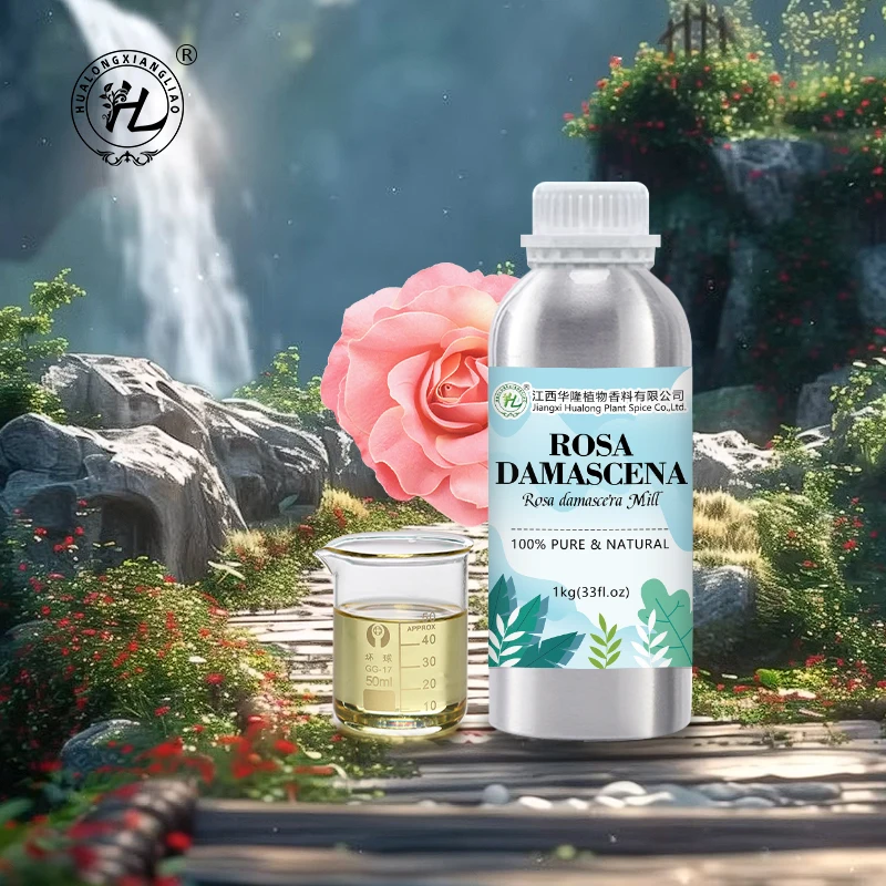 Organic Rose Otto Essential Oil for Skin Diffuser - 100% Pure Natural Bulgarian Rosa Damascena Flower Steam Distilled | Bulk 1kg