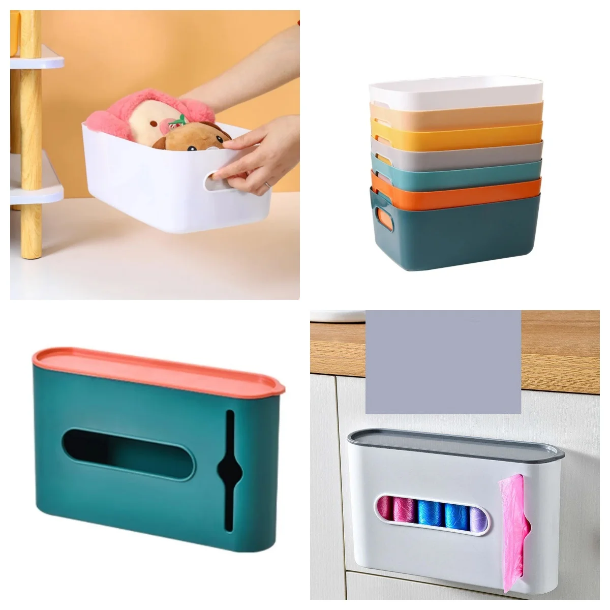 Creative Kitchenware Storage Containers Dishes Organizers PP Storage Box For Vegetables Fruits Practical Kitchen Accessories