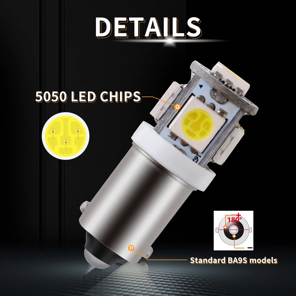 BA9S LED Bulb LED T11 H6W Canbus Car Interior Lights Turn Signal License Plate Lamp 12V Auto White Blue