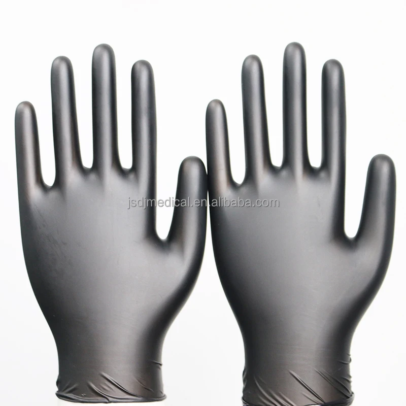 Cheap Black disposable vinyl synthetic nitrile gloves for Pet care