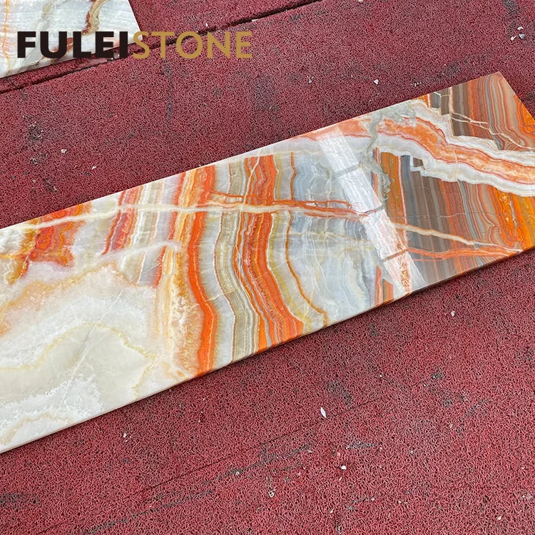 Window sill Rainbow Onyx cut to size for window