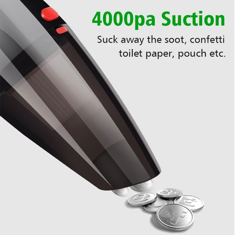 4000PA 12V Portable 120W Wet Dry Car Handheld Wired Vacuum Cleaner for dust