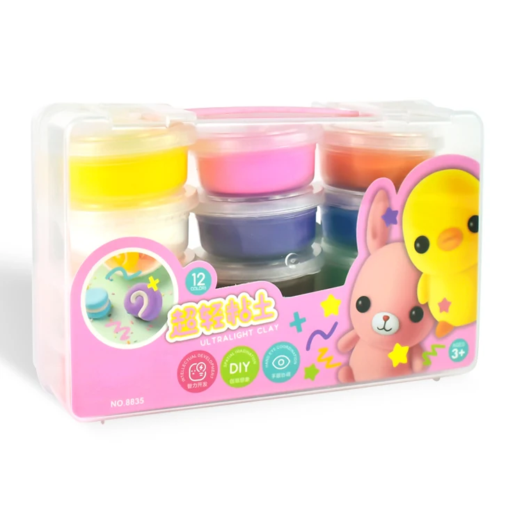 air dry soft clay diy polymer for modeling kids super light toys