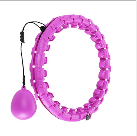 Low price pink exercise gym equipment plastic fitness smart weighted hula ring hoop