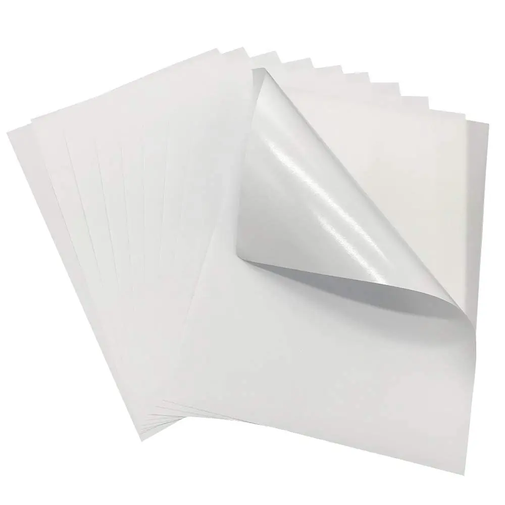 Glossy Premium Printable Vinyl Sticker Paper 8.5x11' Flexography Inkjet Or Laser Printer inkjet Waterproof Decal Paper Sheets