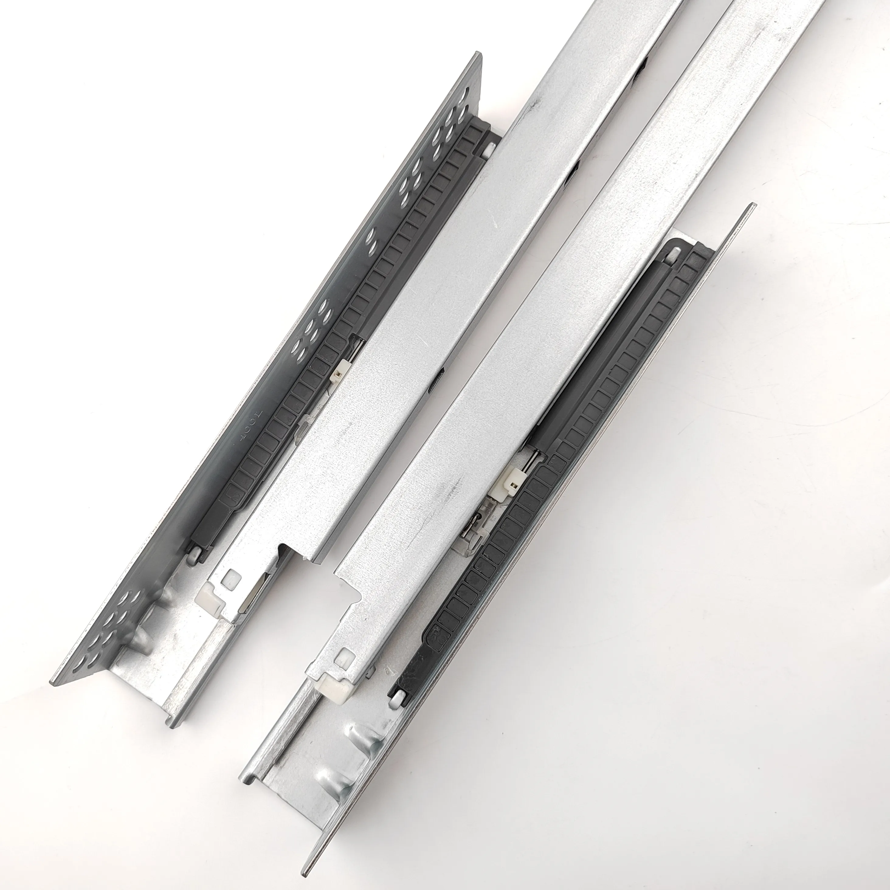 Custom Steel Concealed 3 Folding Drawer Guide Kitchen Metal Telescopic Cabinet Rails Soft Closing Heavy Duty Drawer Slides