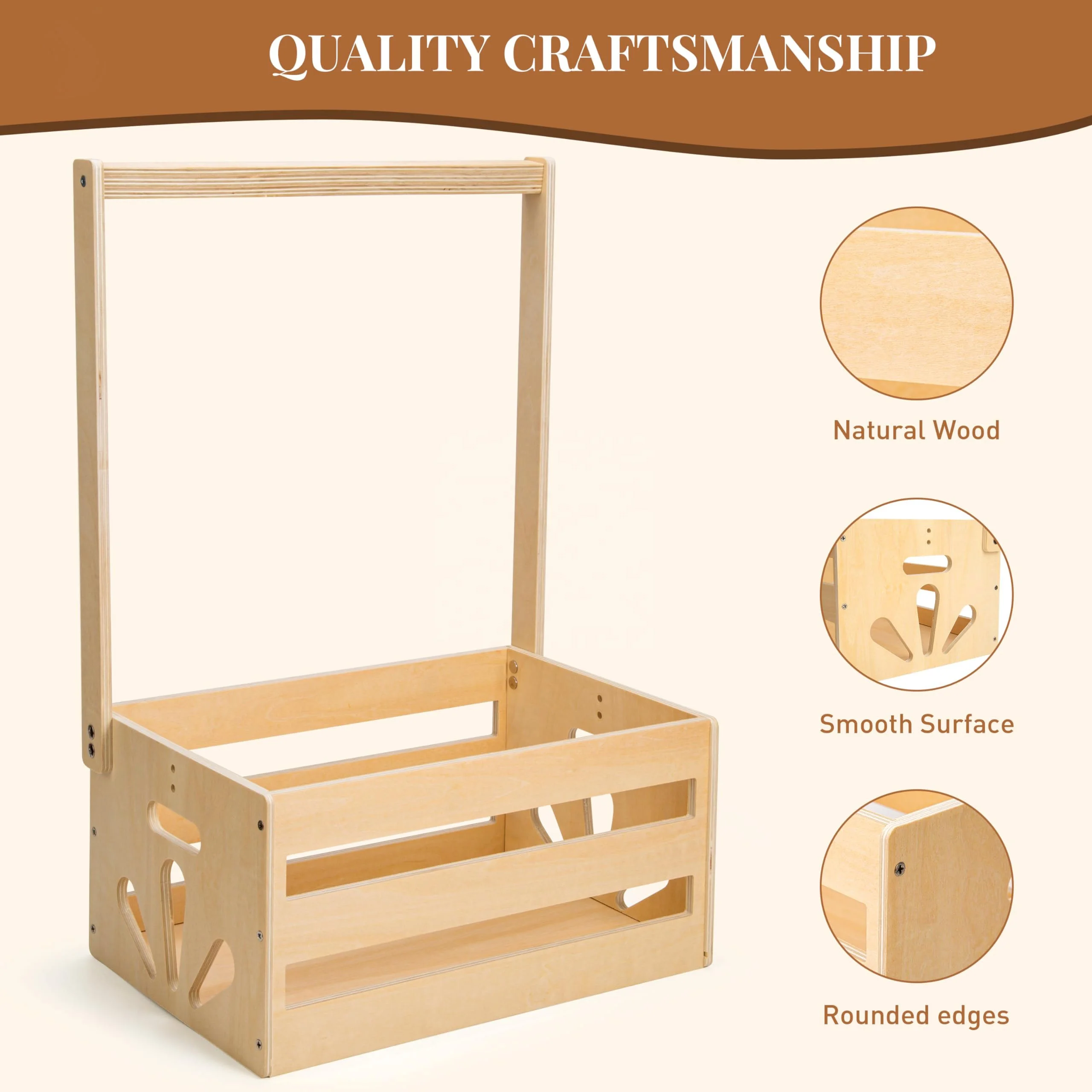 The best-selling new custom wooden baby shower box closet welcome gift basket for newborns Wooden Baby Shower Crate