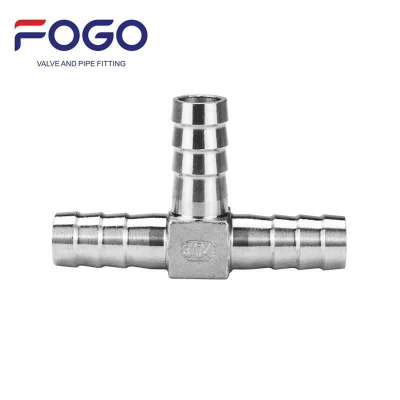 Type 304 stainless steel pagoda tee T trigeminal green pagoda hose tube hose connector