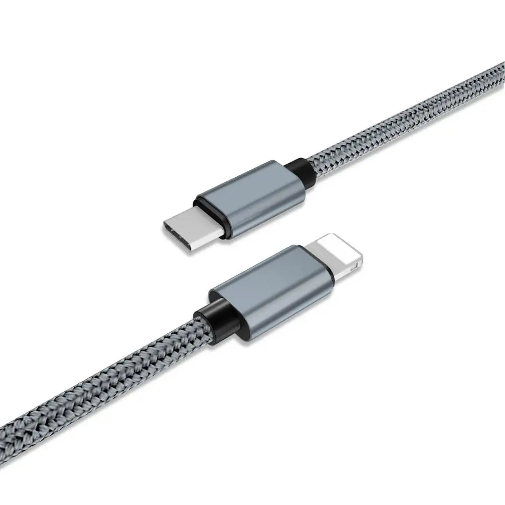 Wholesale Mobile Phone Accessories Type C to 8Pin Usb Cable Nylon Braided Fast Charger