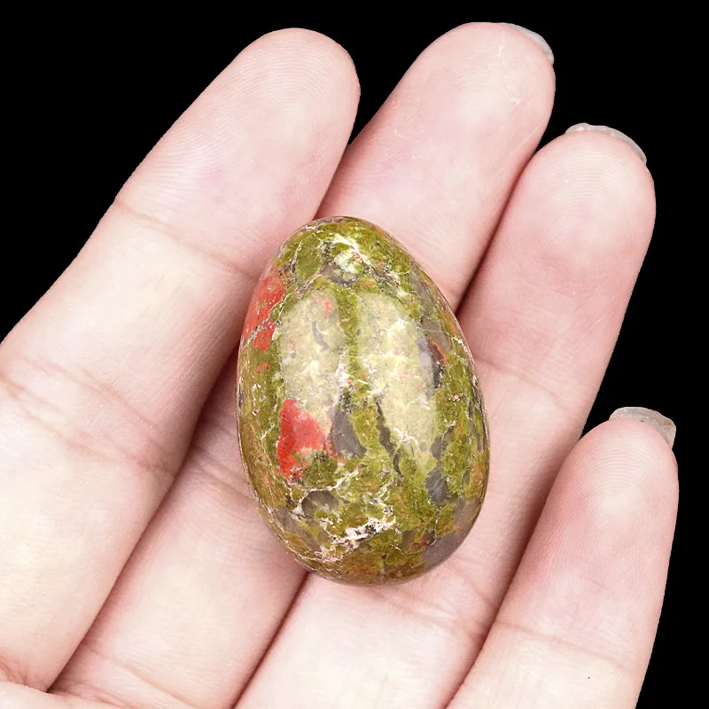 Natural Crystal Mini Egg Jewelry Manufacturers Wholesale Jade Polished Bird Eggs Unakite Jewelry For Women And Men