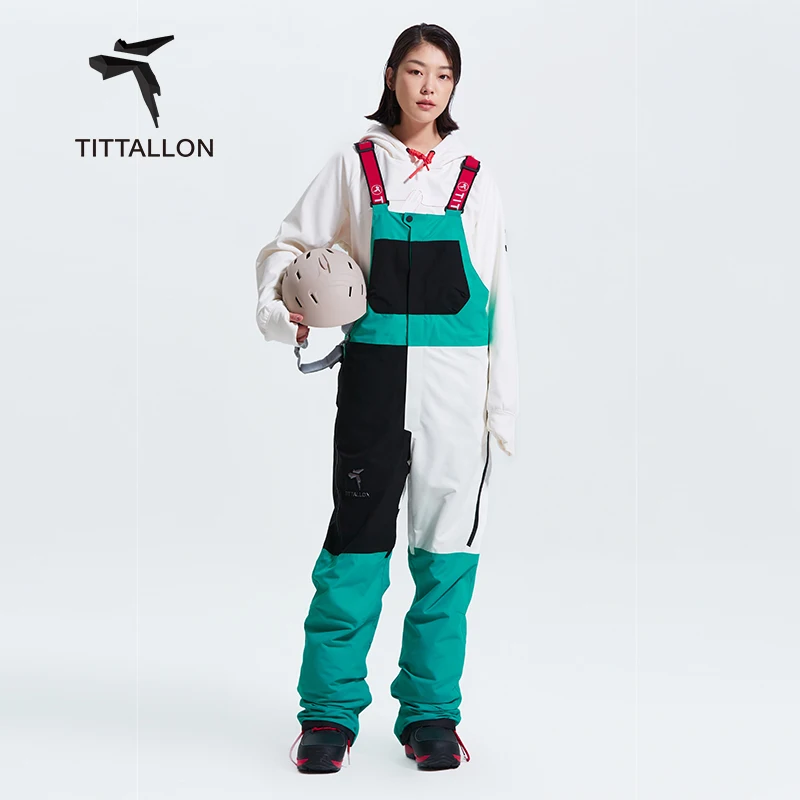 Snowsuit menand women sports snowboard windproof bib pants waterproof sports ski overalls in winter