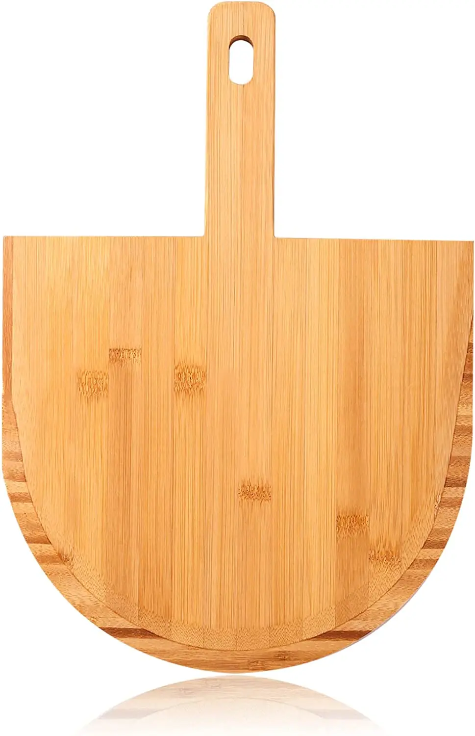Custom Size Long Handle Natural Efon Bamboo Wooden Pizza Peel Paddle Board 12 inch Set Kit With Cutter