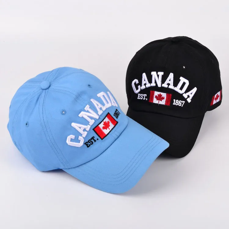 Hot Sale Wholesale Canada Unisex Baseball Cap Custom Logo Letter Embroidery Sport Hat
