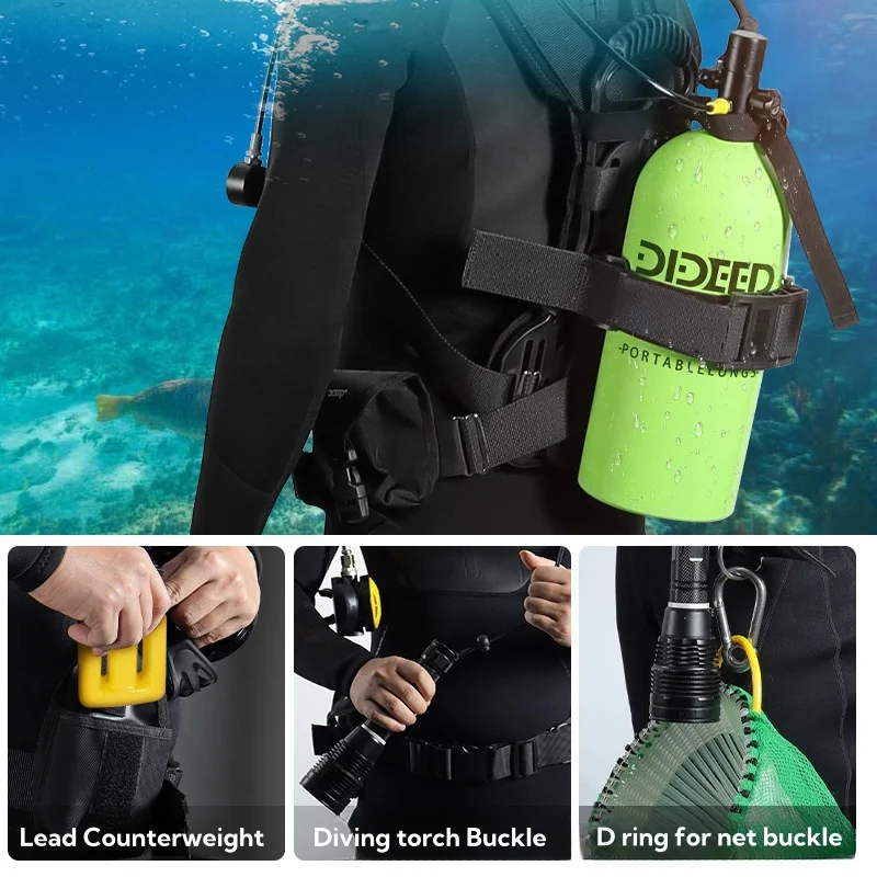Hot sell 3L spare part 3000 psi 200bar MINI Portable Breathing Scuba Tank  Lung Air Respirator Aluminium Mini Air Tank Scuba