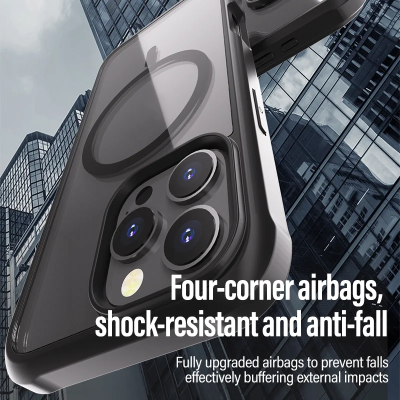 2025 Phone Case For iphone 16 15 14 13 12 Clear Shockproof Magnetic Matte Mobile Phone Case For iphone 16 Pro Max