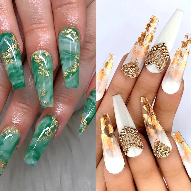 Super Sparkly Laser Foil Nails Glitter Sequins Irregular Aluminum Gold Silver Design Set Nail Flake Gel DIY Manicure Accessories