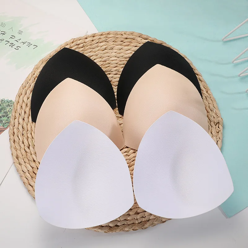non-Push up bra cup triangle bikini sponge underwear bra inserts invisible bra pads