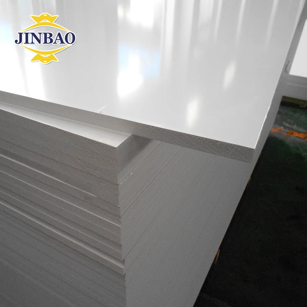 JINBAO cnc making 16mm 7mm extruded PVC manufacturers  pvc foam board sheet for kitchen cabinet