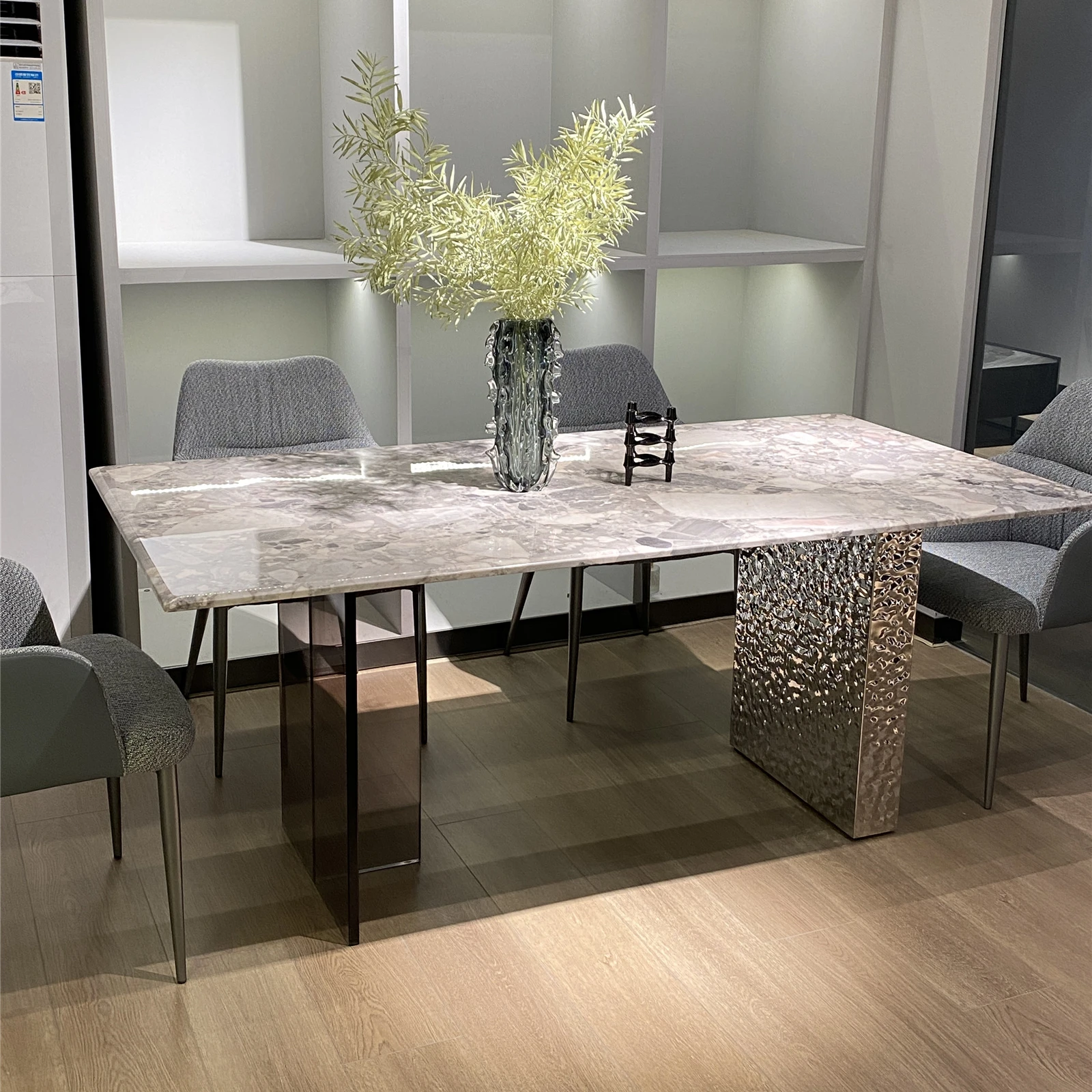 2022 современный обеденный стол с акриловыми ножками Новое поступление в фошань