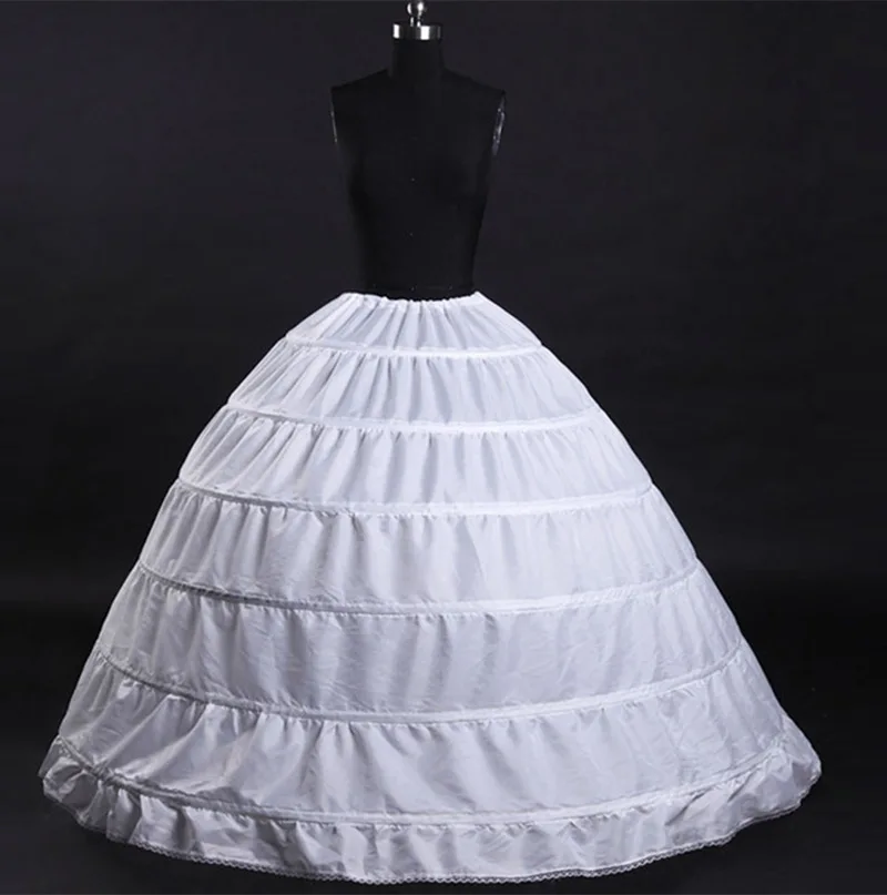 Bridal Gowns bride wedding dress bustle balls 6 hoops crinoline petticoats Elastic waist-length wedding petticoat underskirt