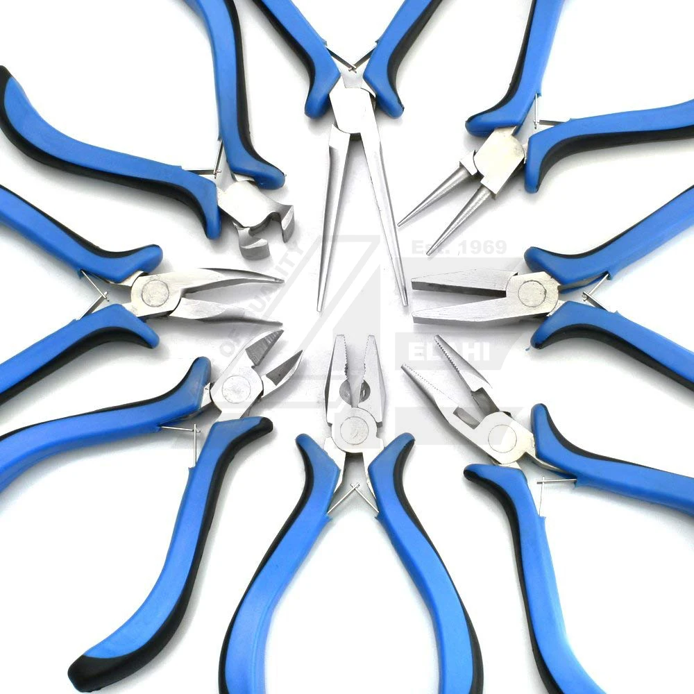 Jewelry Making Tools Kit with Zipper Case Mini Precision Pliers Tools Set for Jewelry Beading Wire Cutting Craft (8 Pcs Set)