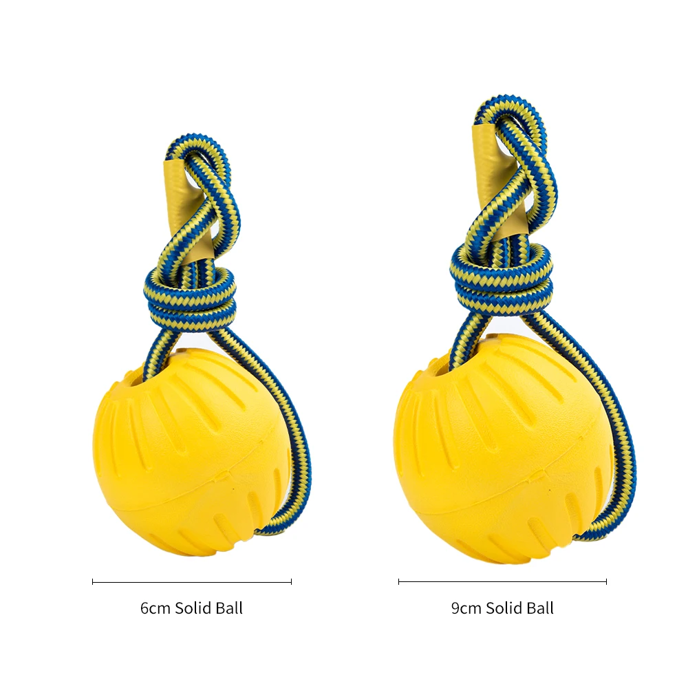 Factory Wholesale Training Pet Rope EVA Floating Foam Ball Bite Pull Ring Interactive Dog Chew Toys