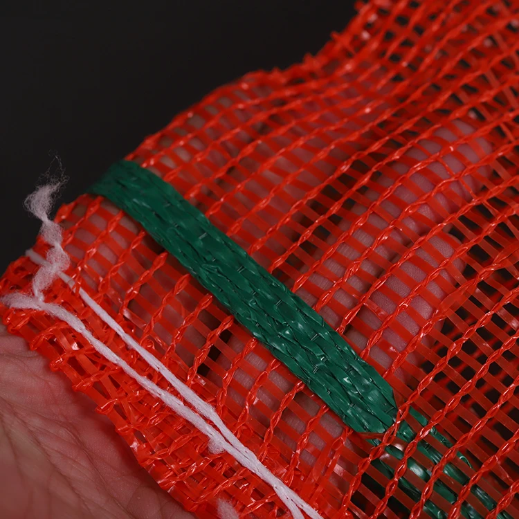 Promotional raschel pp woven Red mesh bag for vegetables and fruits